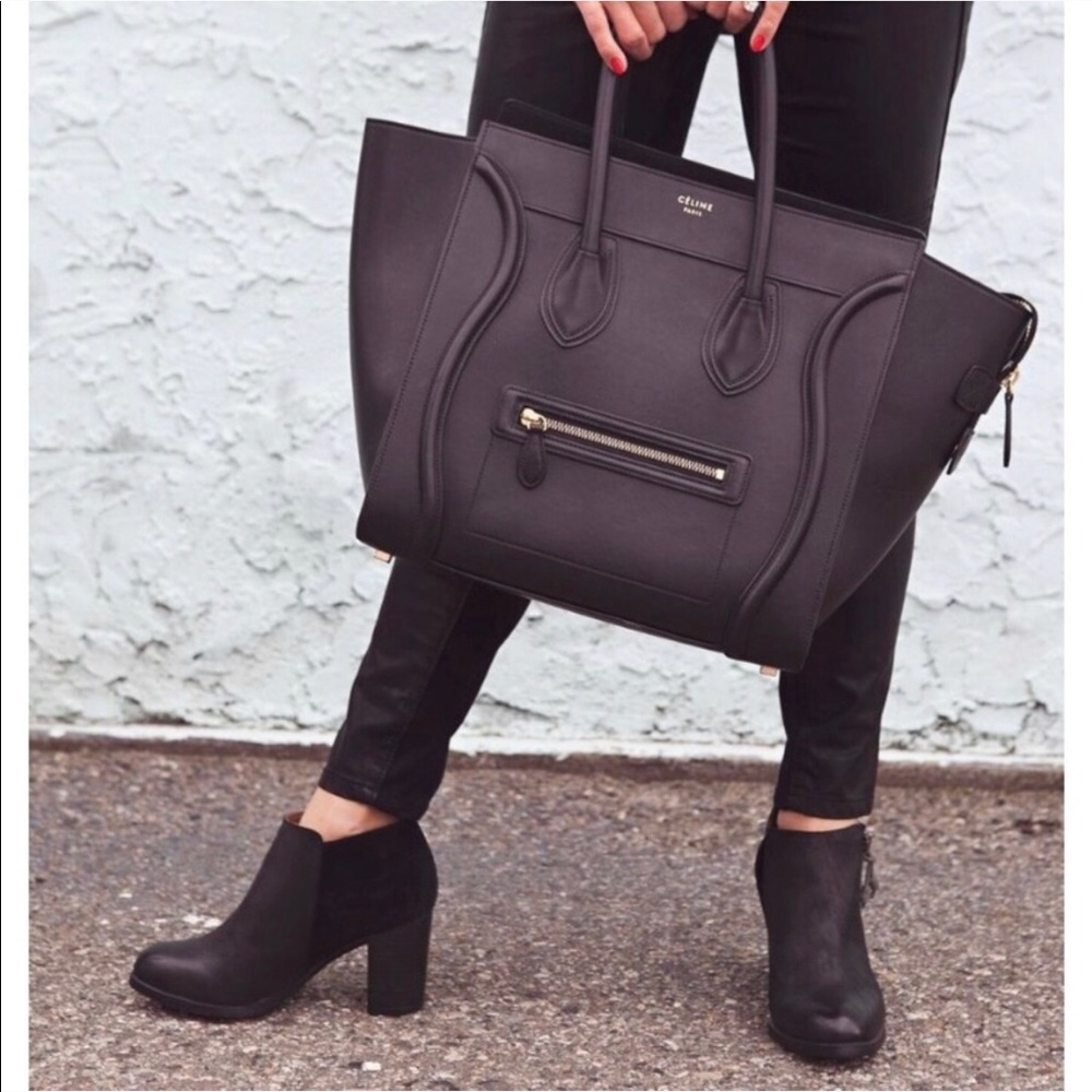 Sperry black leather & suede bootie